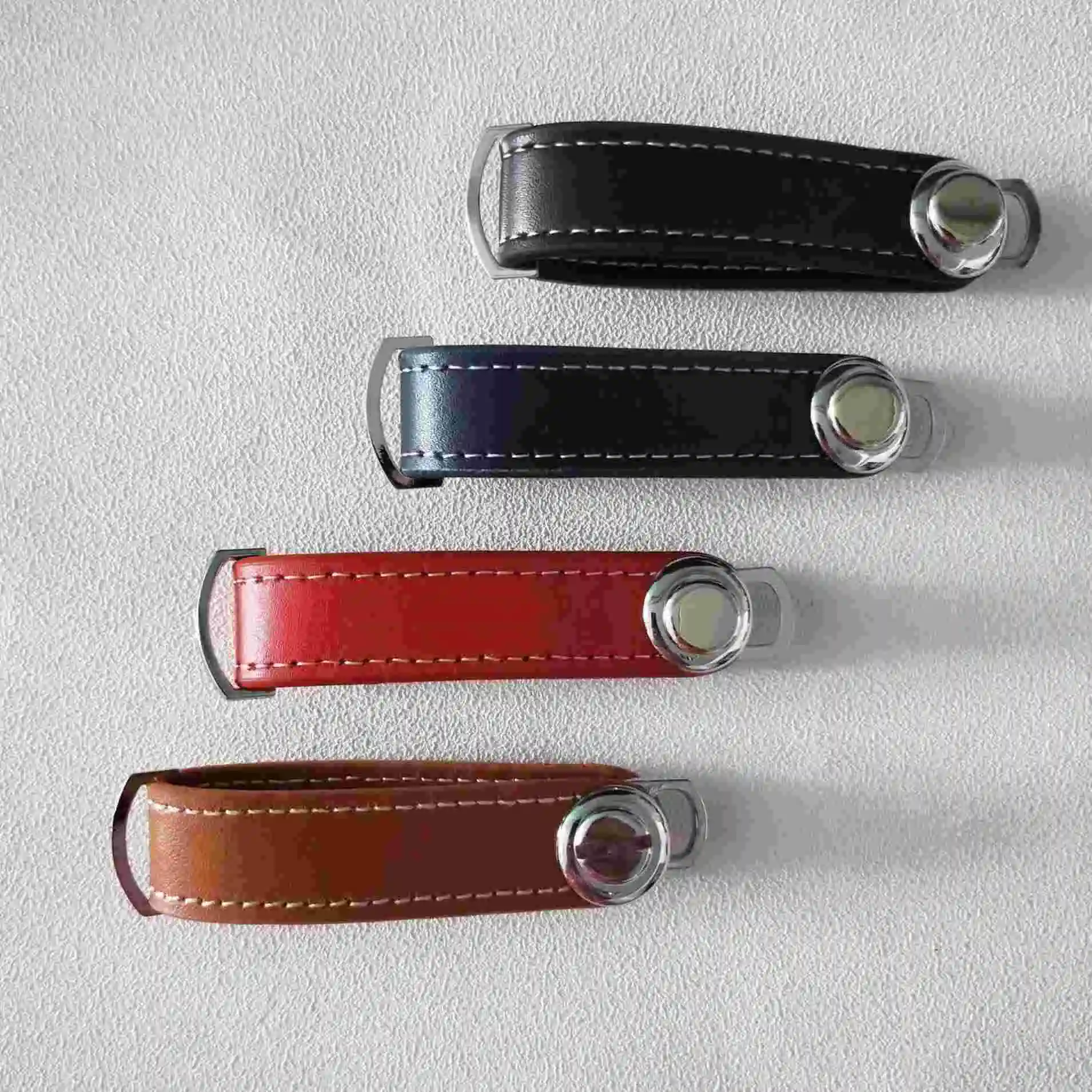 2021  Portable Genuine Leather Smart Key Holder Wallet Compact Car Key Organizer Ring Pocket Carrying Tool