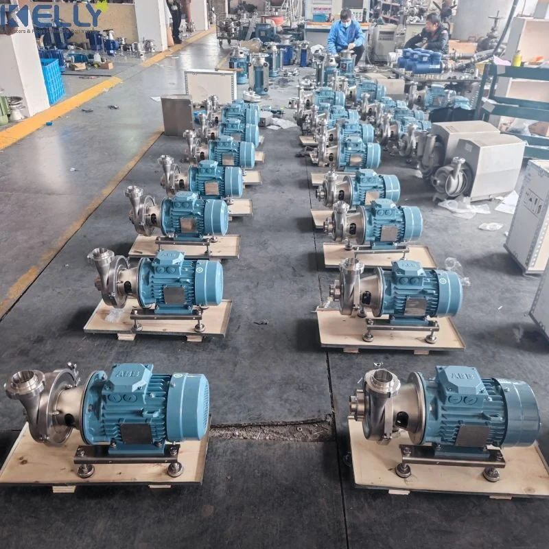 Factory SS304 sanitary milk/beer pump stainless steel centrifugal pump with ABB Motor