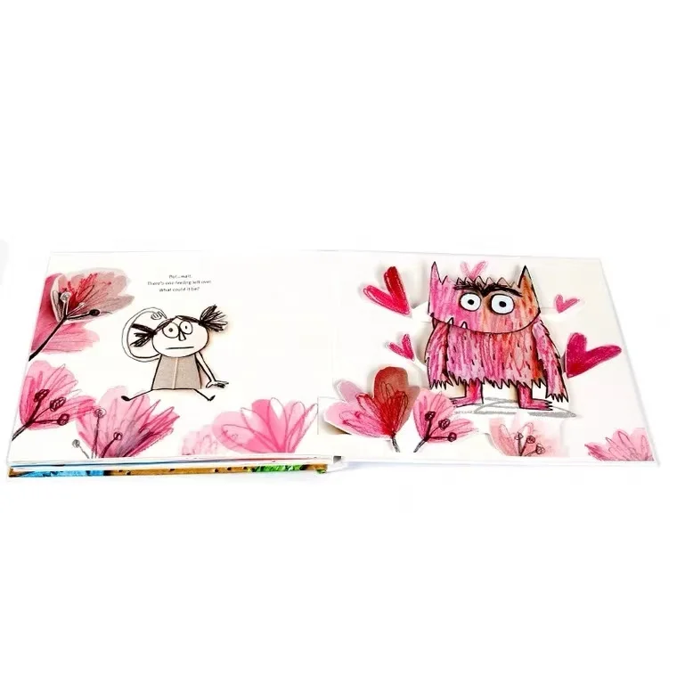 Hardcover Die cut Strength factory custom services education printing 3d pop up books for kids pop up story books