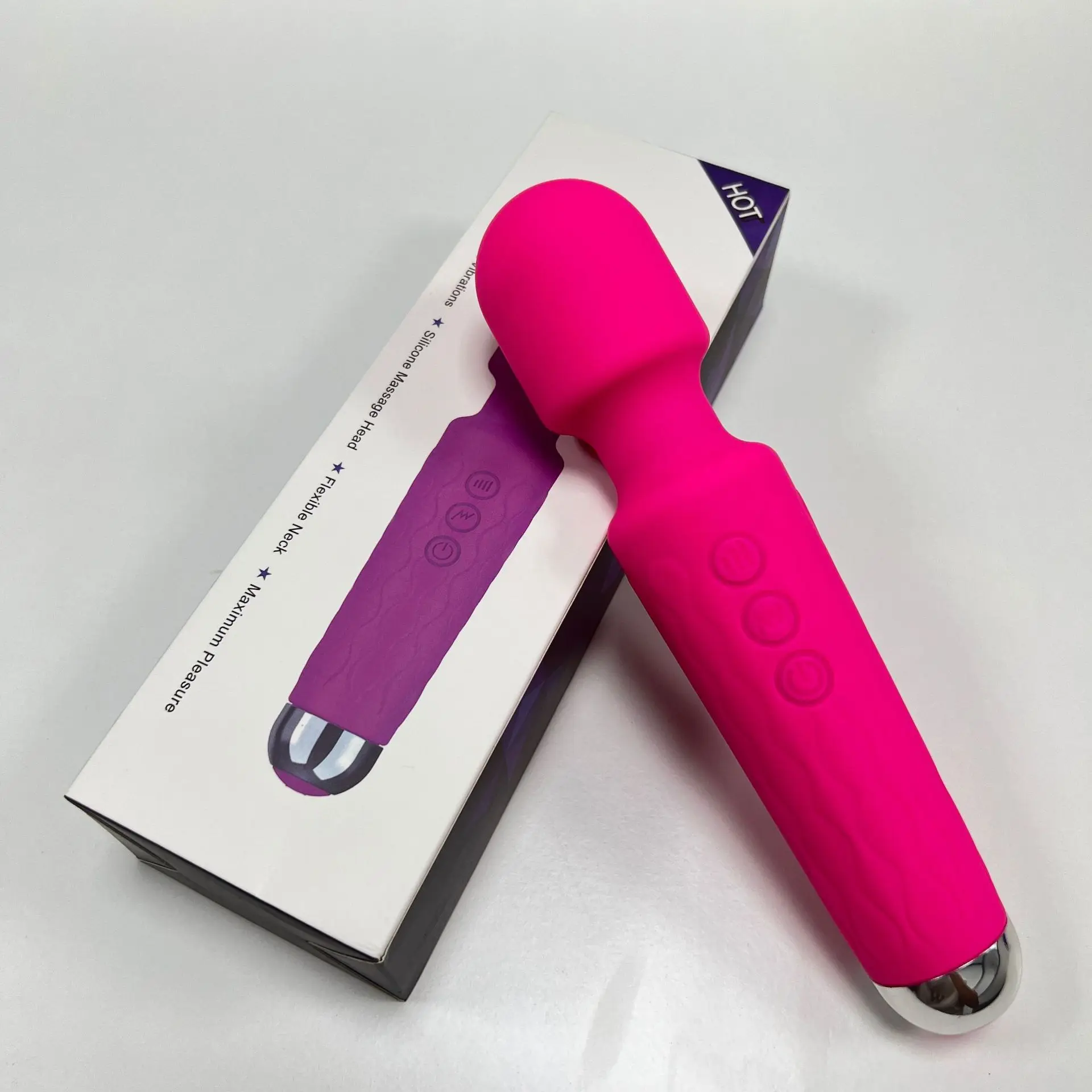 2024  Hot Sale USB Charging Powerful Vibrating AV Bar 20 Frequency 8 Speed Waterproof Masturbation Vibrator for Female