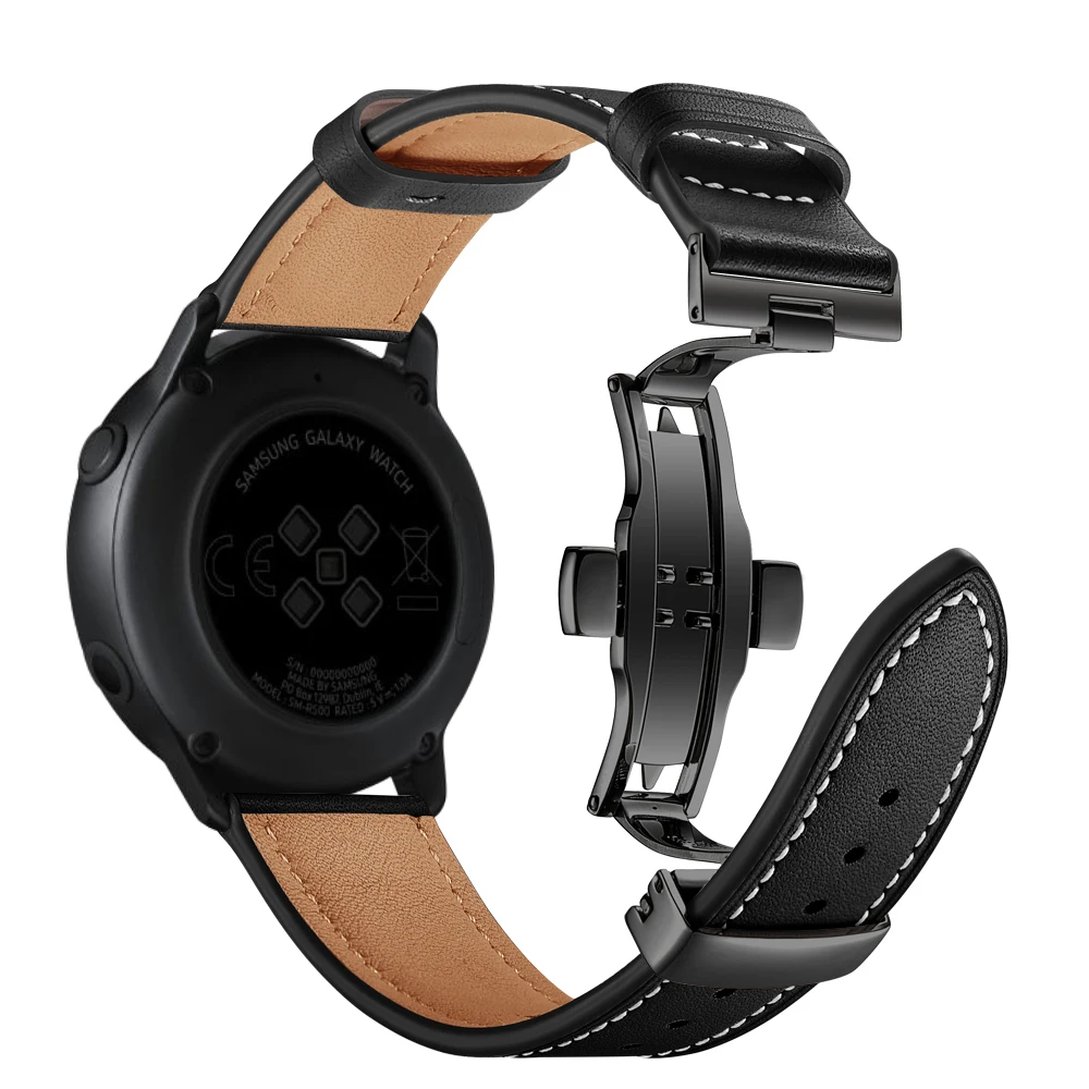 
Smart Galaxy Watch Bands 44mm For Samsung Active 2 Band Watchband Ajustable Black Strap Buckle 40mm 