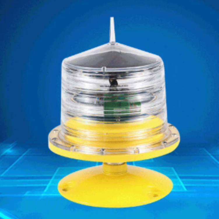 Vertical Boundary Lamp Taxiway Side Warning Solar Helipad Light Airport Navigation Aid Obstacle Indicator Lights