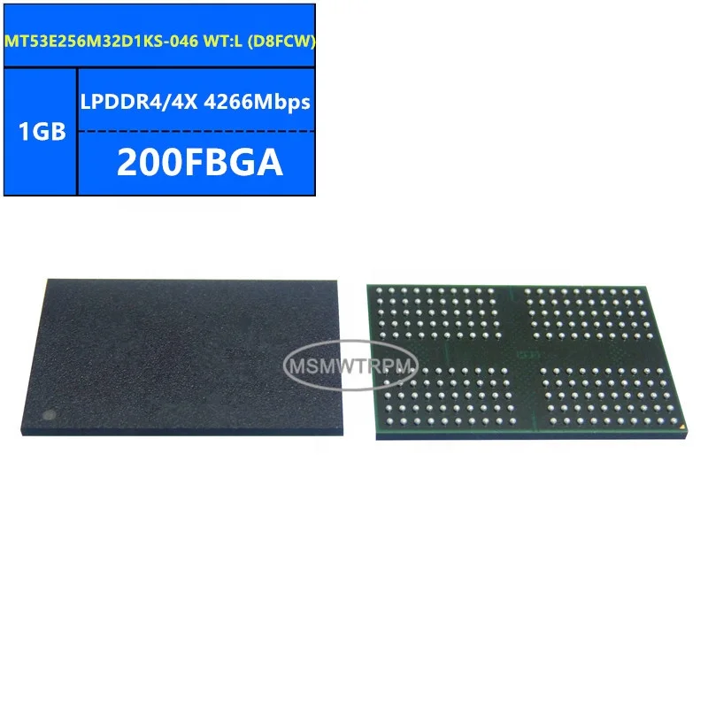 MT53E256M32D1KS-046 mt: L D8FCW LPDDR4/4x1 ГБ 4266 Мбит/с 200FBGA DDR SDRAM микросхема памяти IC интегральные схемы электронные