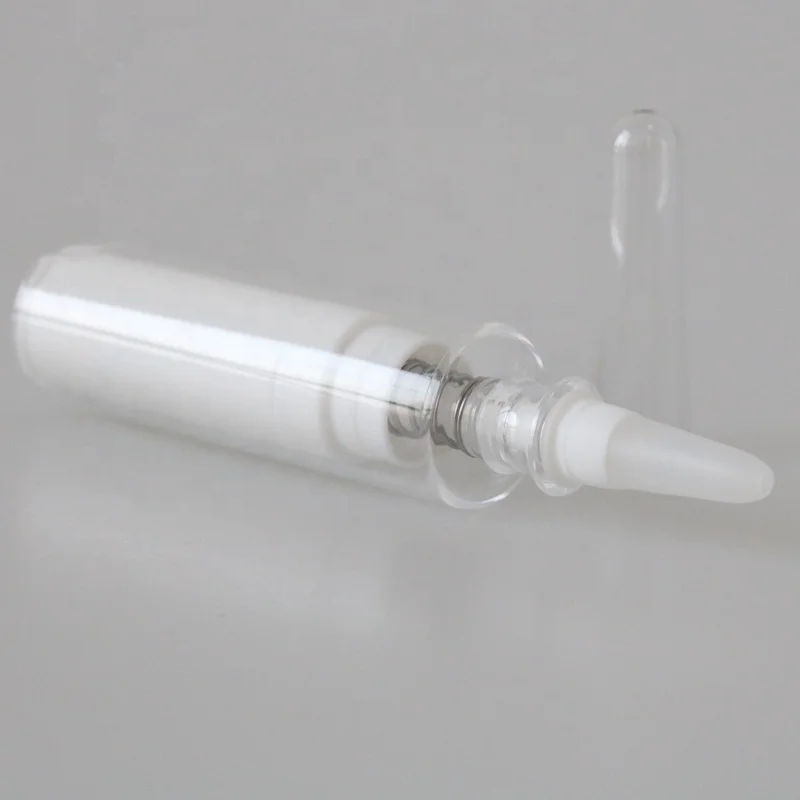 
5ml 10ml PETG Eye Cream Airless Ampoule Bottle for Eye Cream Injection Prefilled Syringe Shaped Tube 