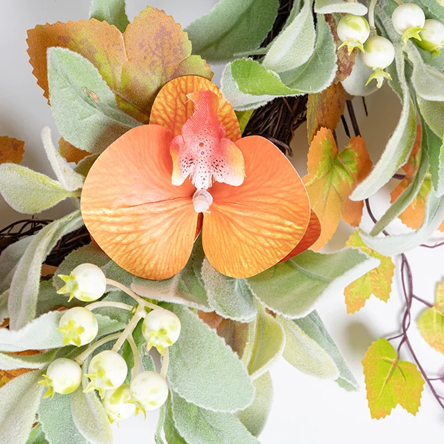 Hongyuan 2024 Christmas Holiday Wedding Decoration Artificial Plastic Flower Branches Garland Rattan Wicker
