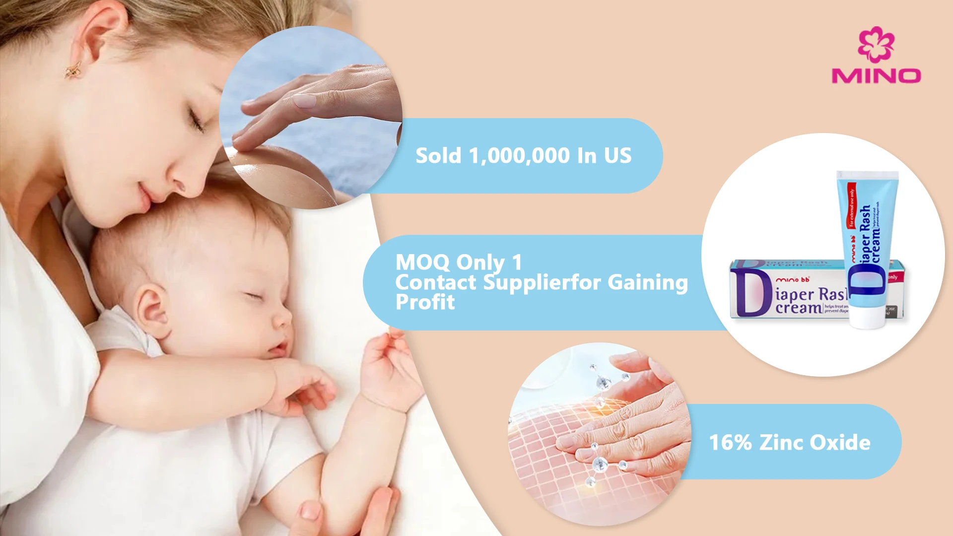 Anti nappy rash Baby Diaper Rash Cream Sudocram Desitin Wholesale ODM Best Sale Moisturizer Massage