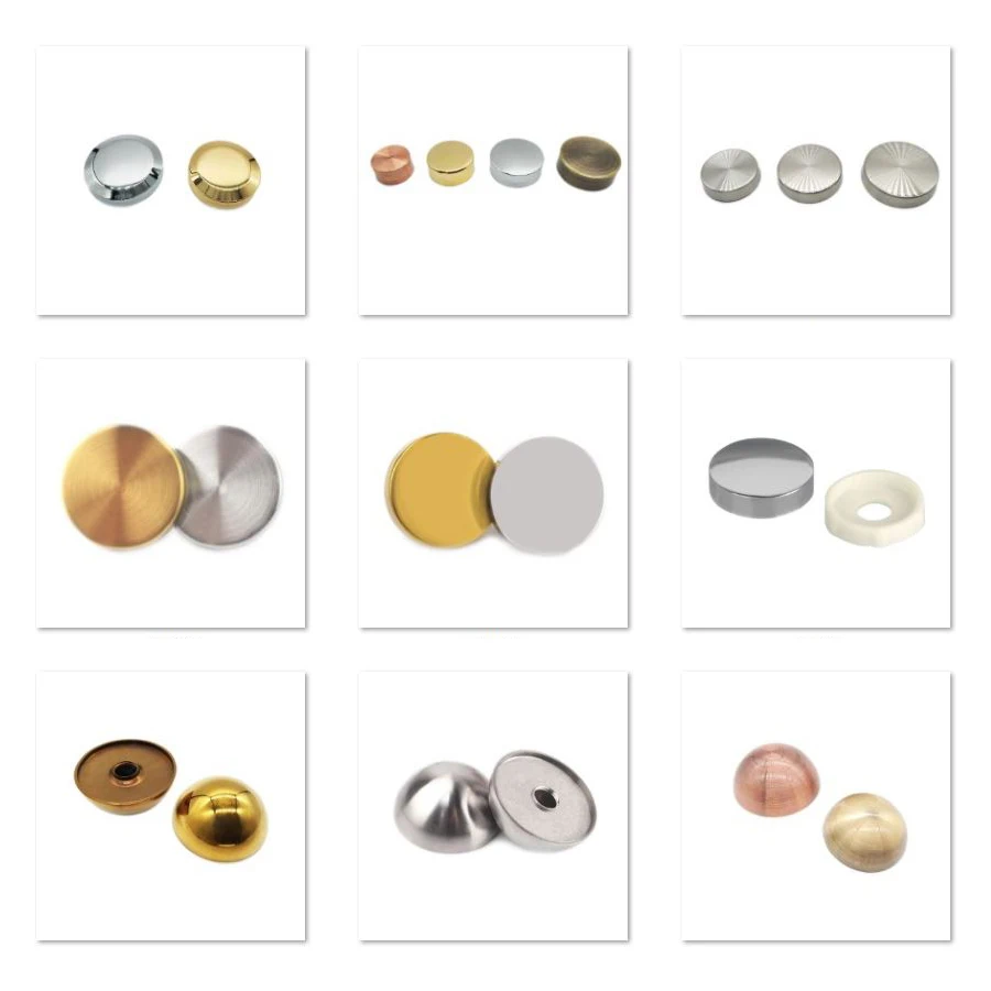  Набор декоративных винтовых крышек из нержавеющей стали диаметром 16 19 22 25 30 40 мм с золотым серебристым розовым матовым полировочным цветом