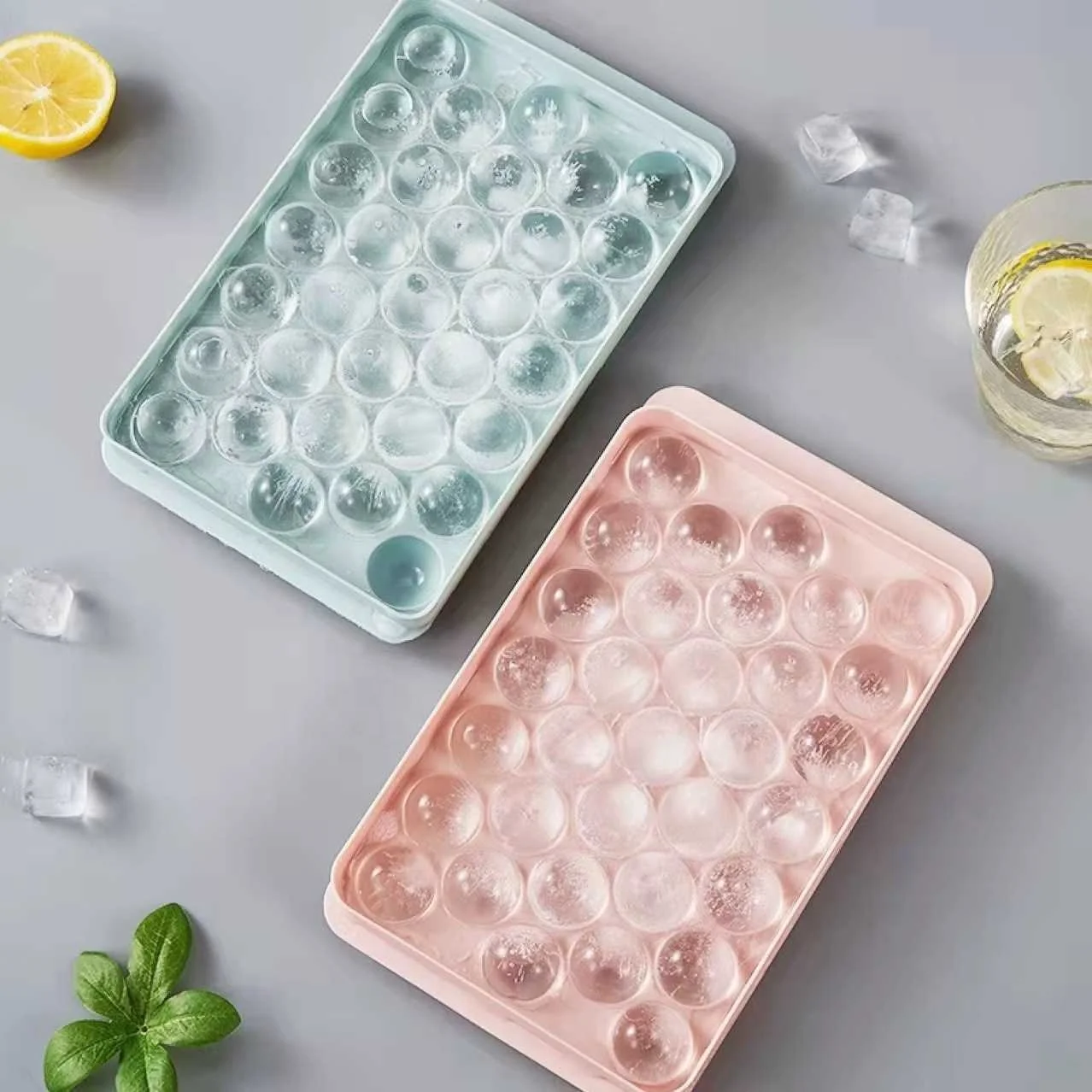 25*15cm Home Making Ice Ball Mold Food-Grade Material Press Round Ice Cube Mold Summer Hot Ice Box