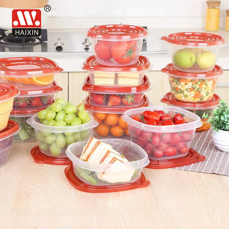 Cheap plastic outdoor living picnic disposable food storage container microwave dishwash freezer safe