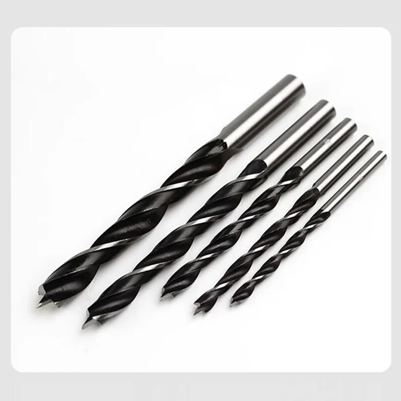 Three-Point Woodworking Drill Bit Set Twist Brad Bits Positioning Drill Hole Tools Electric Drill Bits for Woodworking