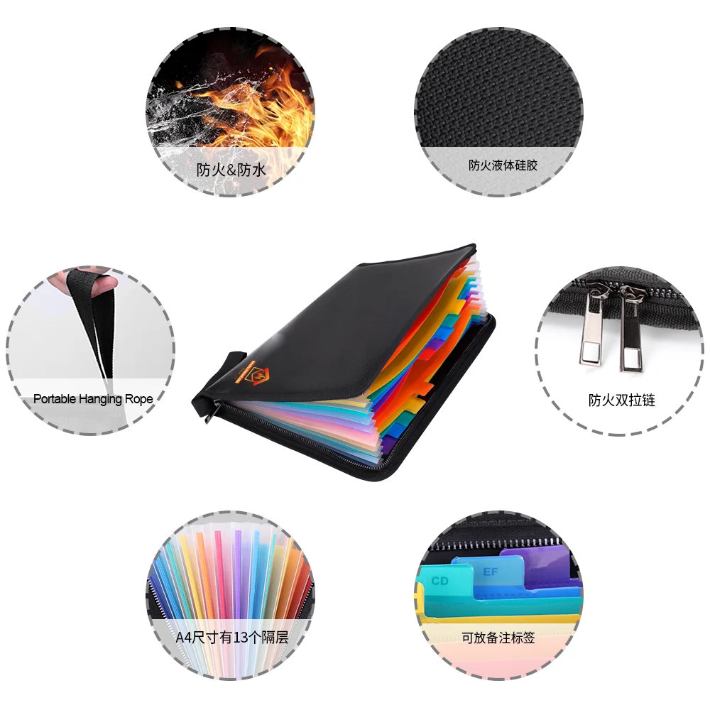 A4 Size Documents Rainbow Expanding And Self-stand Accordion
