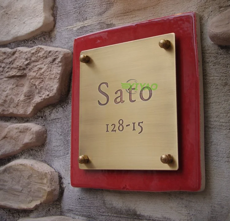 Выгравированная офисная дверь YIYAO табличка с именем оптовая продажа металлический