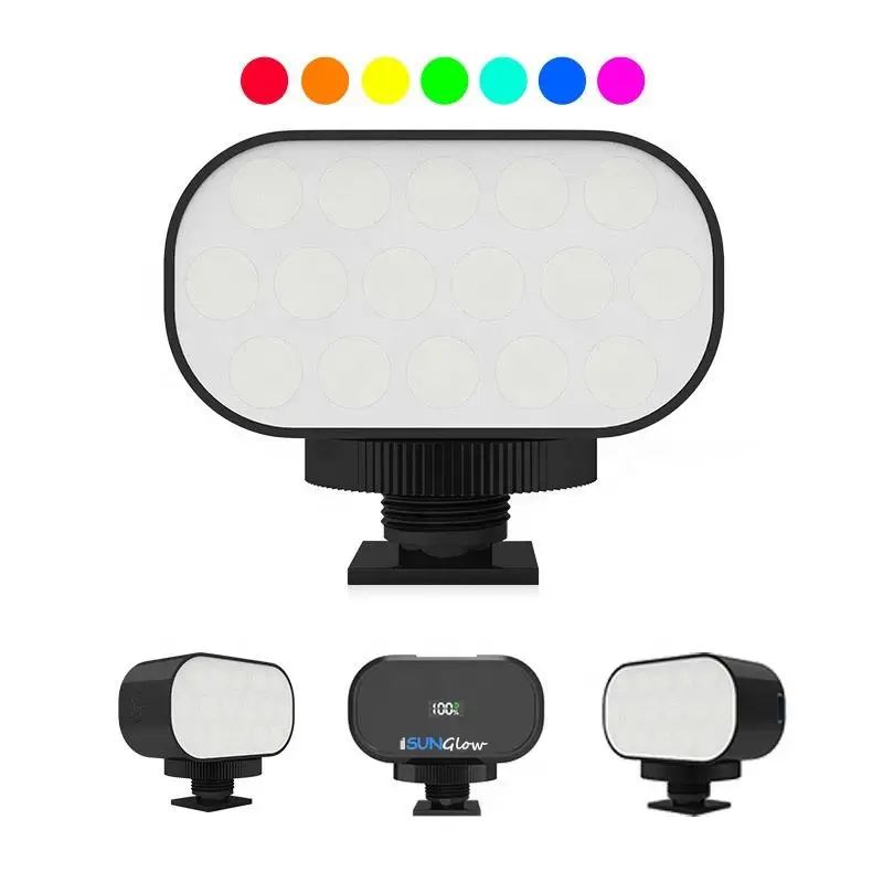 Digital Camera Photography LED Video Light Flash Fill in Lamp Oval Shaped RGB Ring Light photography light