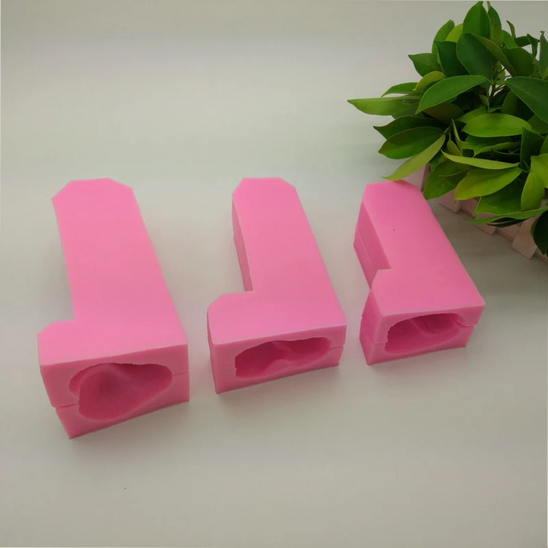  B-1001 3D Funny Penis Phallus dildo Mould for cake Gypsum Chocolate candle soap Mold Shaped Cake Tools Silicone
