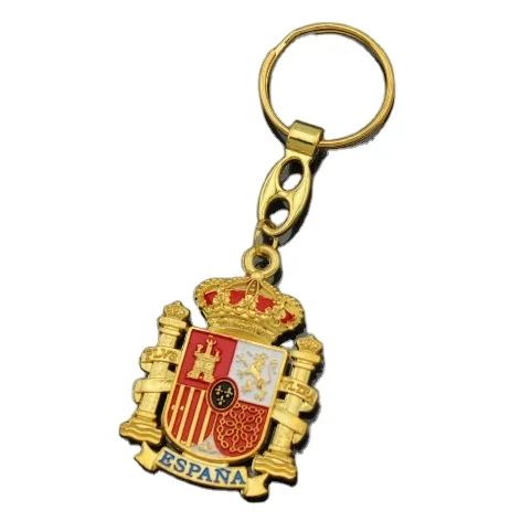 Customised Logo Branded Souvenirs Gift Cheap Metal Key Chain Custom crown  Keychain