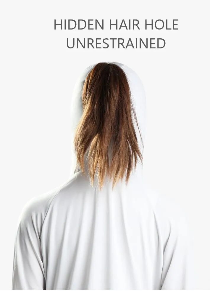 CSP02 Summer Sunshade Hooded sun protection casual outdoor long sleeve custom logo sublimated women rash guard uv clothing