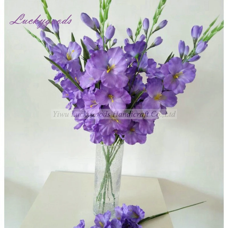 
LF657 Luckygoods tall vase gladiolus wedding flowers with long stem wholesale 