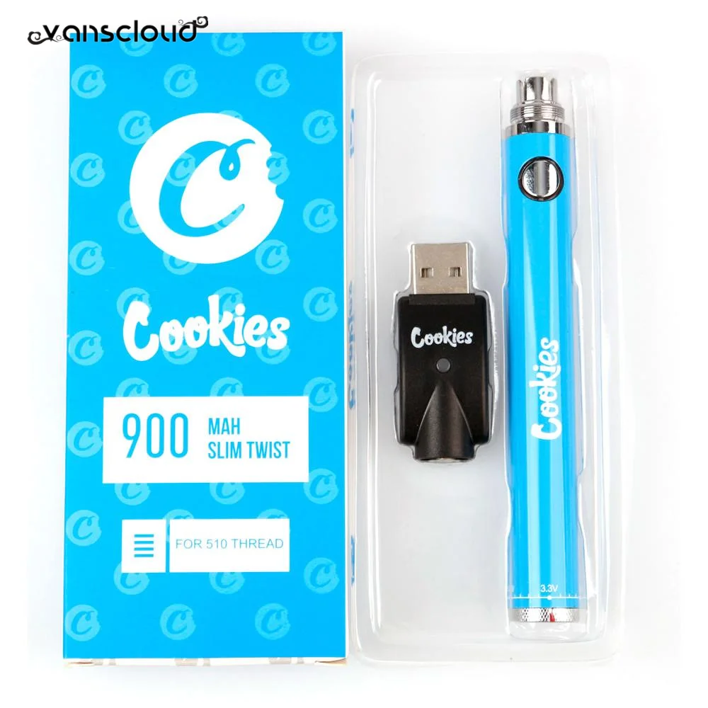 2021 Новое поступление 900 мАч 510 резьбовой картридж батарея для печенья с дисплеем