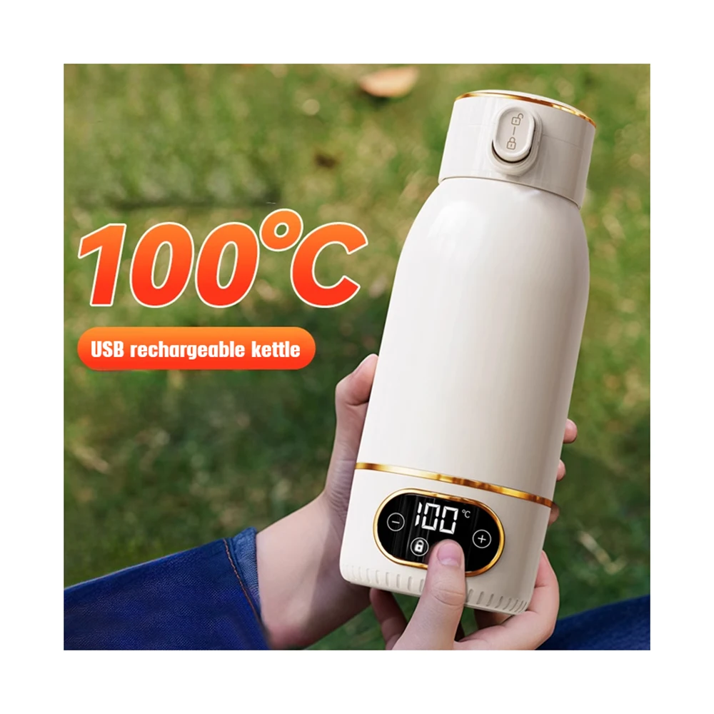 100℃ Electrico mini Tea Kettle Portable Hot Water Bottle Electric Travel Smart Kettle Portable Baby Milk Warmer with Thermos