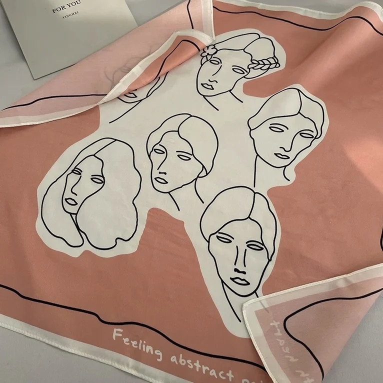 Custom Printing Designer Styles Bandana 100 Silk Scarves Satin Pure Square Ladies Women Head Silk Scarf