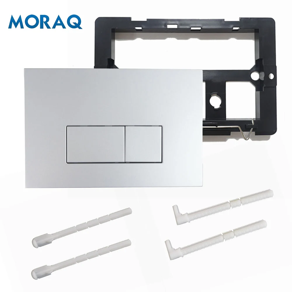 Interchangeable Brushed Silver Stainless Steel Bathroom Concealed Dual Flush Toilet Cistern Panel Plat