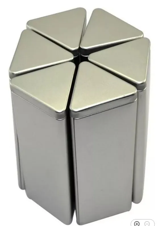 custom triangle shape metal gift  tin packing box