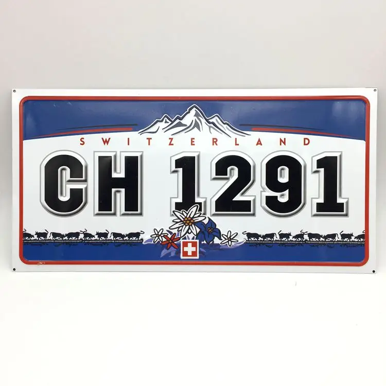 Aluminum license plate Metal Logo Custom Europe Style Metal  licence plate For car Nameplate