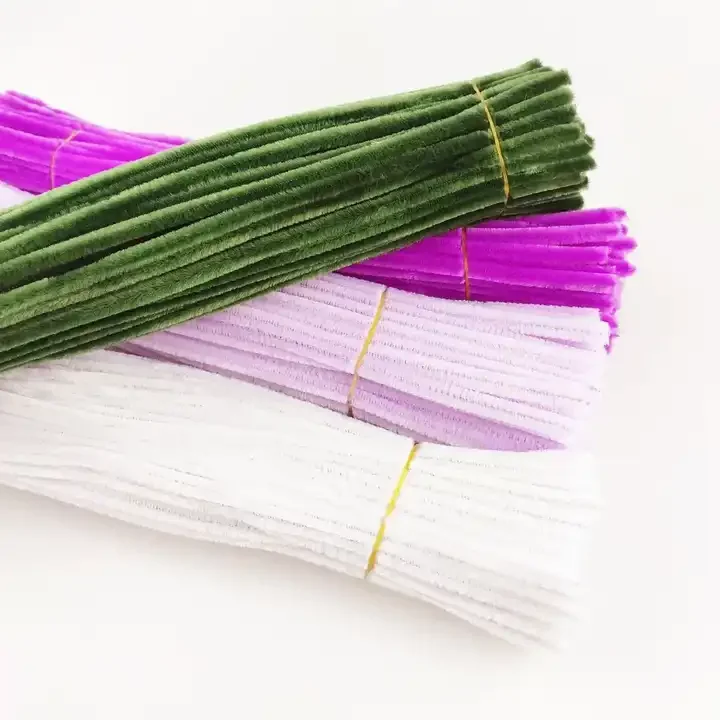 High Quality Sell Diy Colorful Chenille Handcraft Craft Pipe Cleaners Crafts Handmade Diy Supplies For Kids
