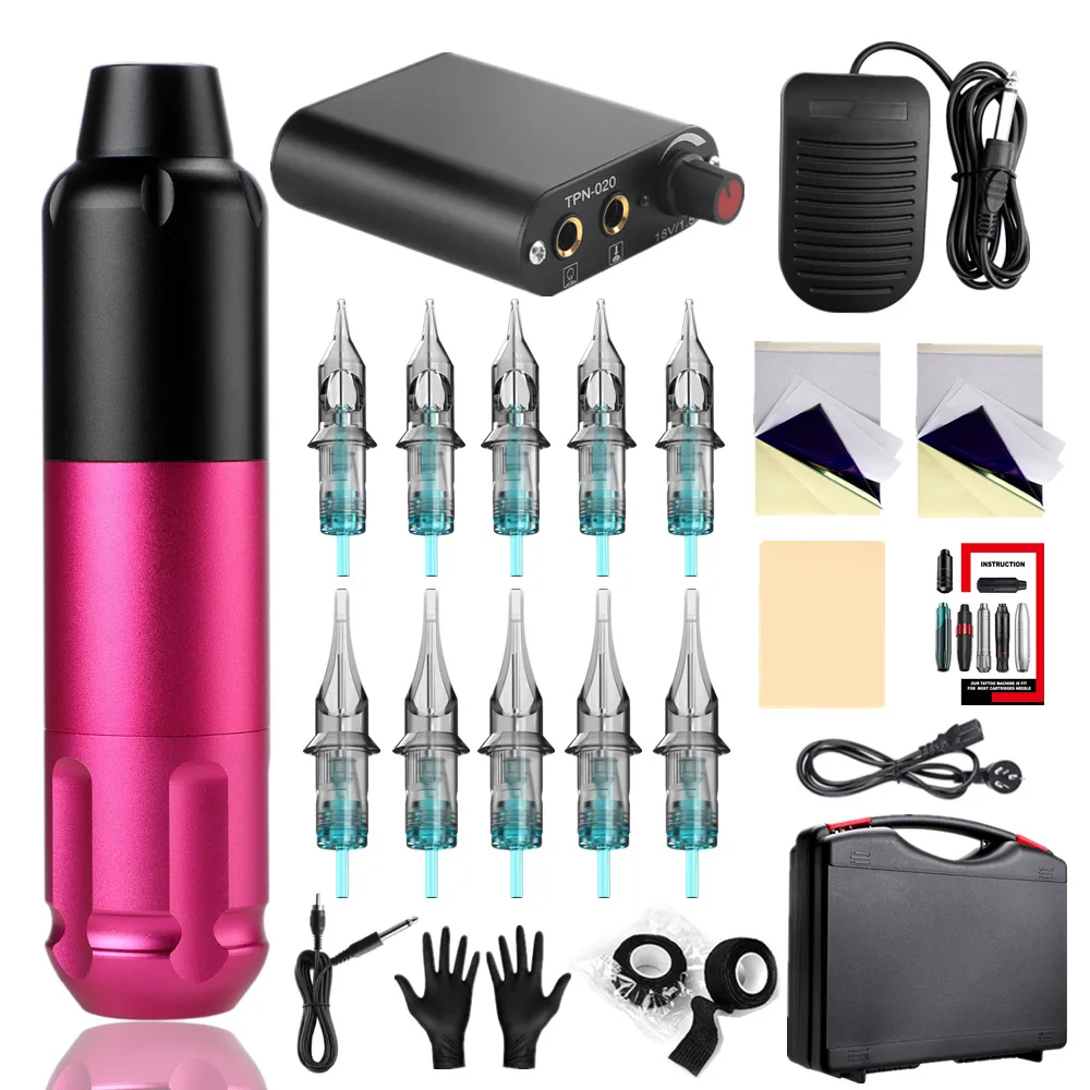 Tatoo Pen Rotary Tattoo Machine Full Kit Professional Tattoo Pen Set Power Supply New Tattoo Kit