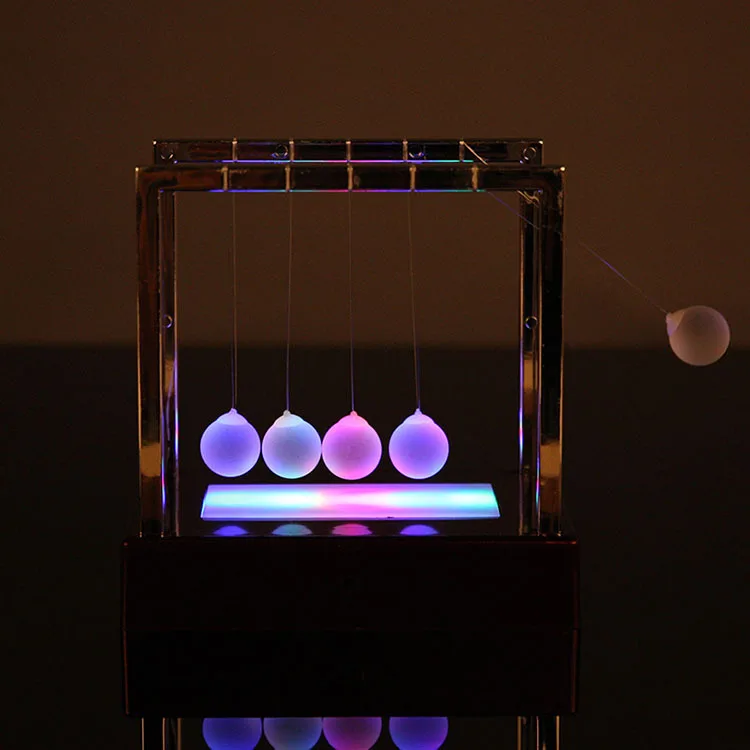 Metal Newtons Cradle Balance Balls Physical Ball Light Toy Lighting Newton Ball for Decoration Gifts