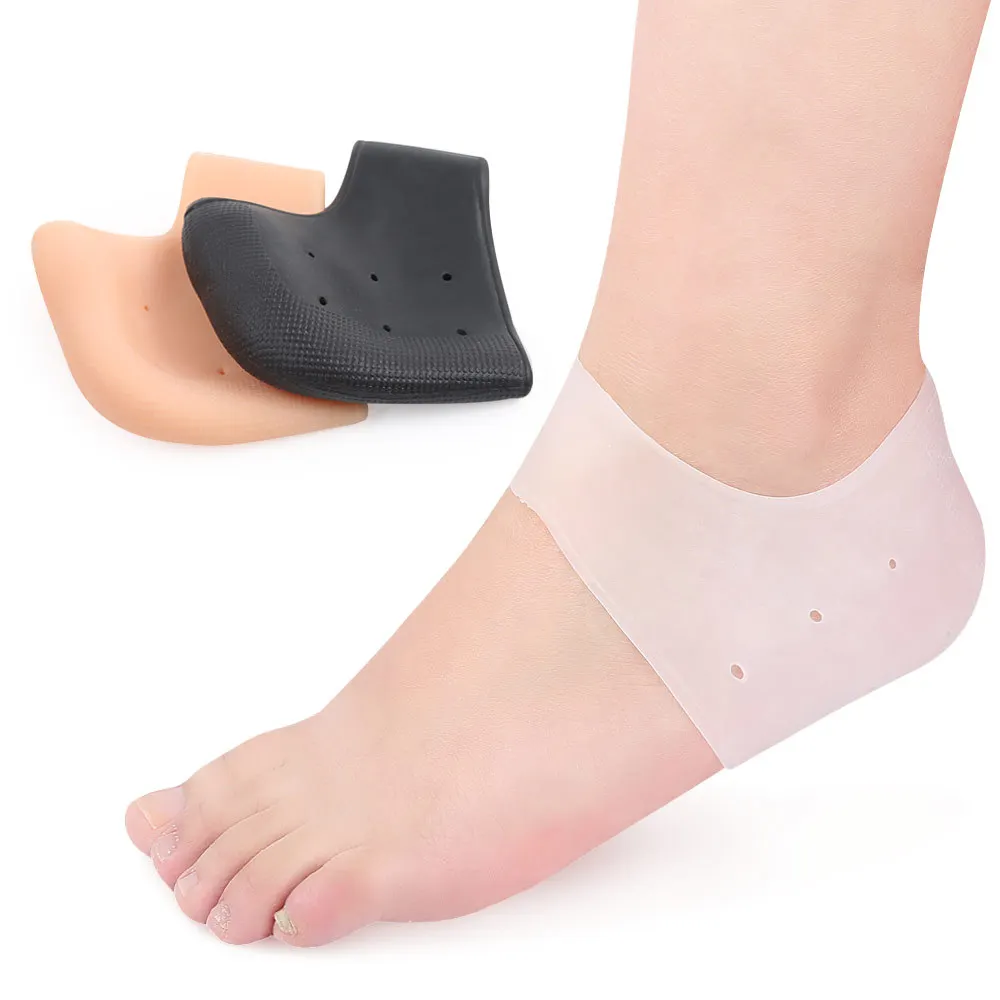 2Pcs New Silicone Feet Care Socks Moisturizing Gel Heel Thin Socks with Hole Cracked Foot Skin Care Protectors Foot Care Tool