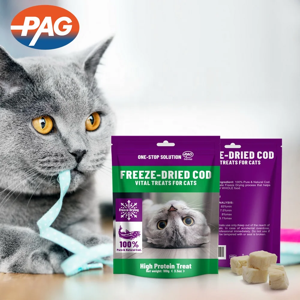 Oem Private Label Freeze Drying Ocean Fish Cod For Cat Treats Cat Dog Supplements And Vitamins