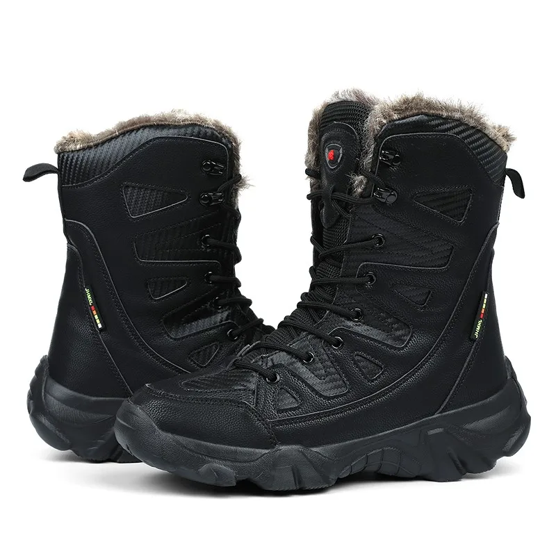 New Trend Winter Trekking Boot for Men High Ankle Waterproof Sports Work Safety Outdoor Hiking Shoes Leather Upper