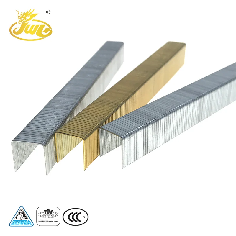 China Supply Zinc Plated Stainless Steel U-Type Nail 20GA Sofa Furniture Staple