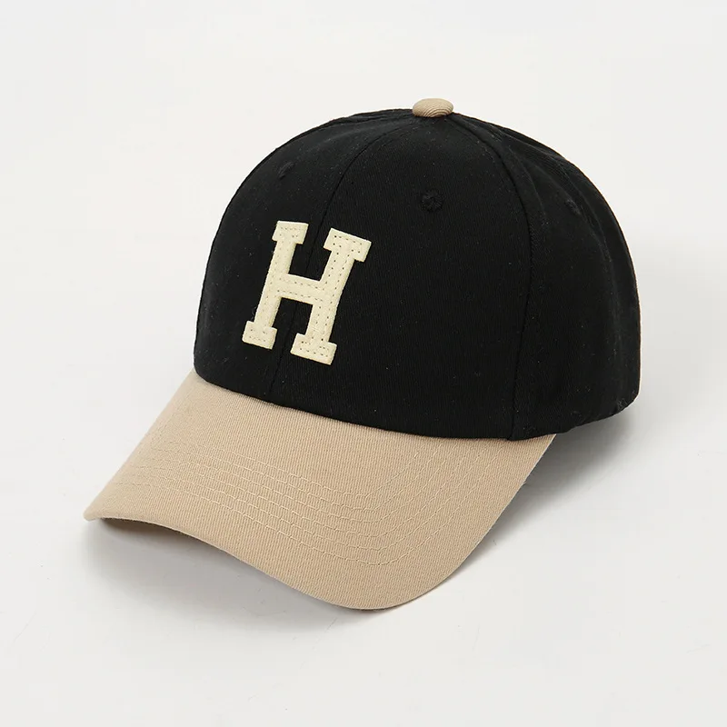 BSBH Wholesale Custom Two Color Baseball Cap Embroidered Logo Sport Closed Back Baseball Cap Fitted Embroidered Baseball Cap