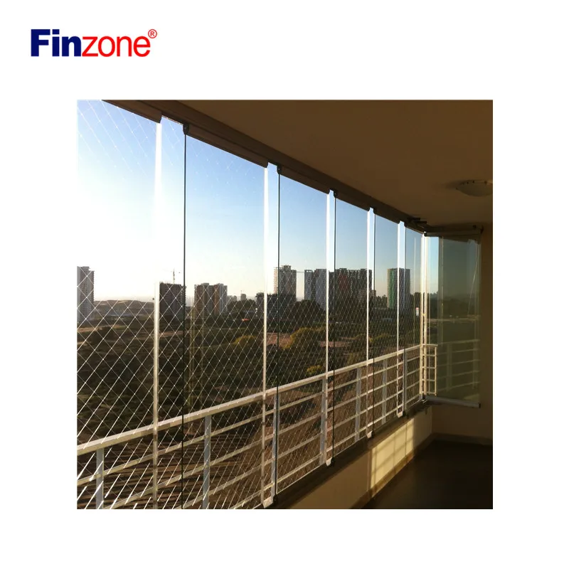 frameless glass stacking windows sliding separately transparent folding windows for balcony glazing