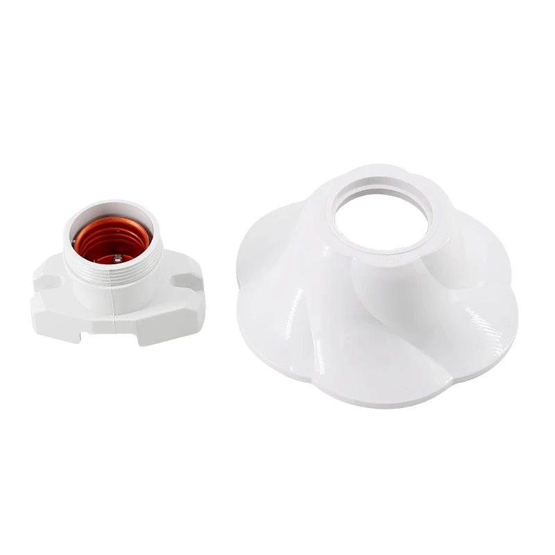 2023 Decovolt hot sale factory white lampholder cheap price e27 plastic lamp holder e27 base