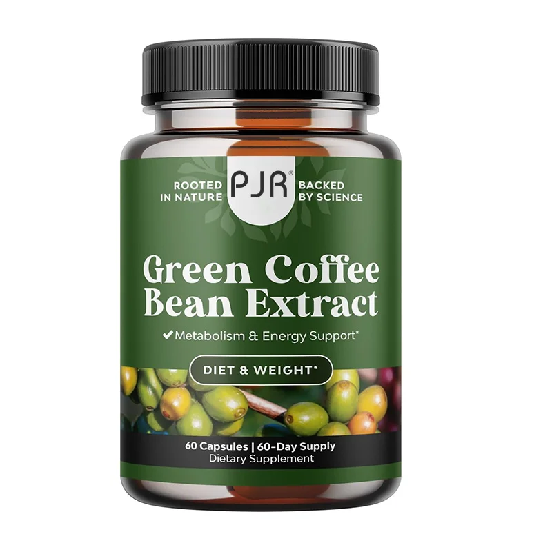 OEM/ODM Vegan Boost Energy Lose Weight Green Coffee Bean Extract Capsules Improve Metabolism Slimming Green Coffee Bean Capsules