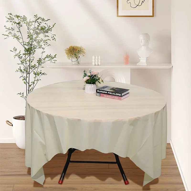 Hot Seller Luxury Wedding Restaurant Party Tablecloth Plastic Disposable Tablecloth