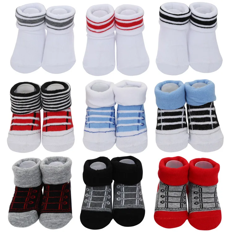 2024 новых дизайнов От 0 до 1 года 3 в галстук-бабочка горошек Подарочная коробка детские носки комплект для мальчиков
