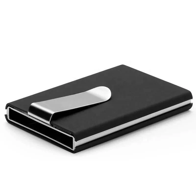 New Designer RFID Blocking PU Leather Pop Up Wallet Fashionable Credit Card Holder with Money Clip Popular Money Clip Wallet