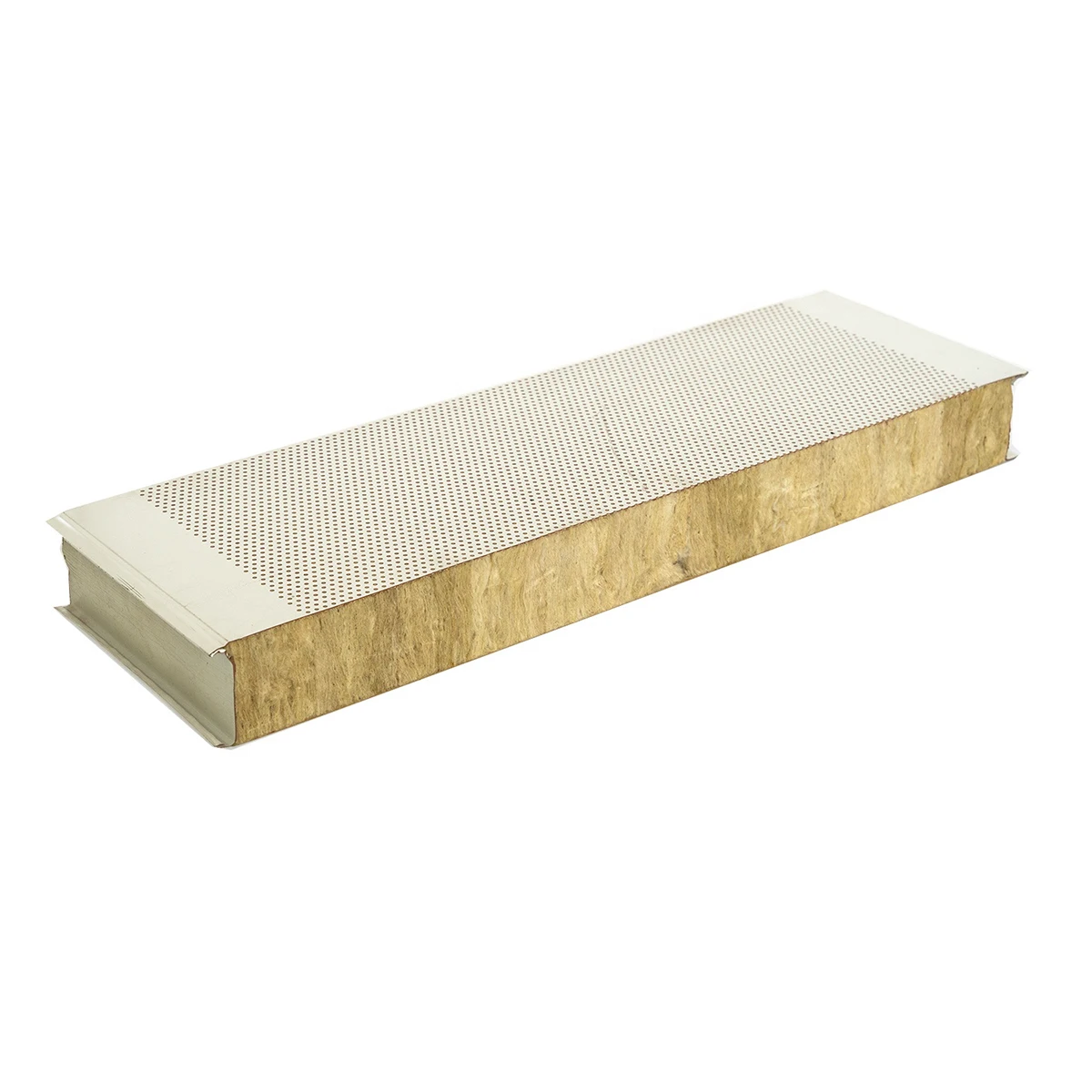 Yellow color wool fireproof rock wool sandwich panel for roof and wall Glass wool insulation