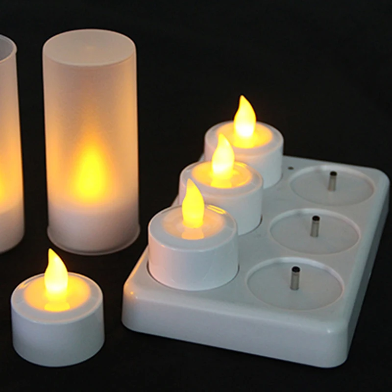 Factory Wholesale Rechargeable Led Tea Light Candle with Remote
