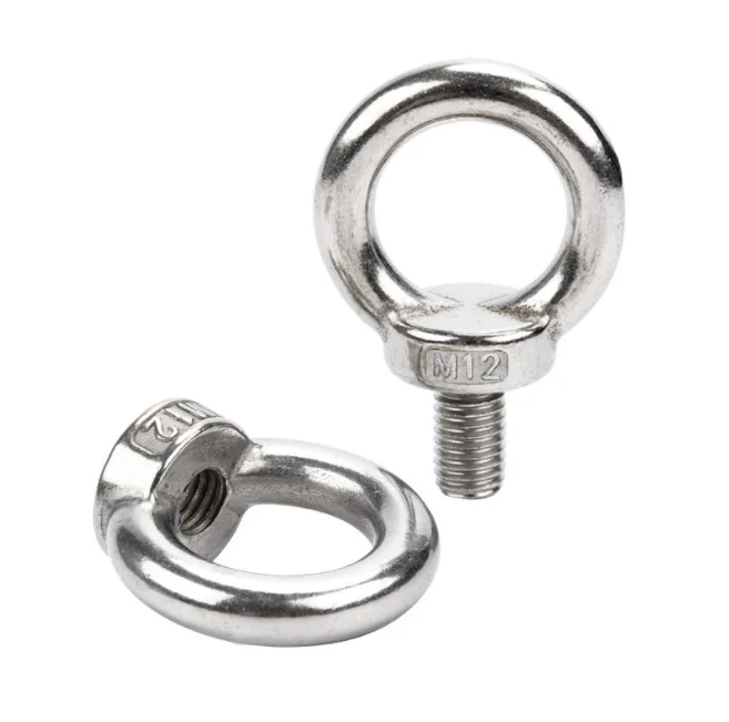Custom Good Load Bearing External Thread M8-m100 D Ring Screw Steel Black Bolt Ring Eye Bolt