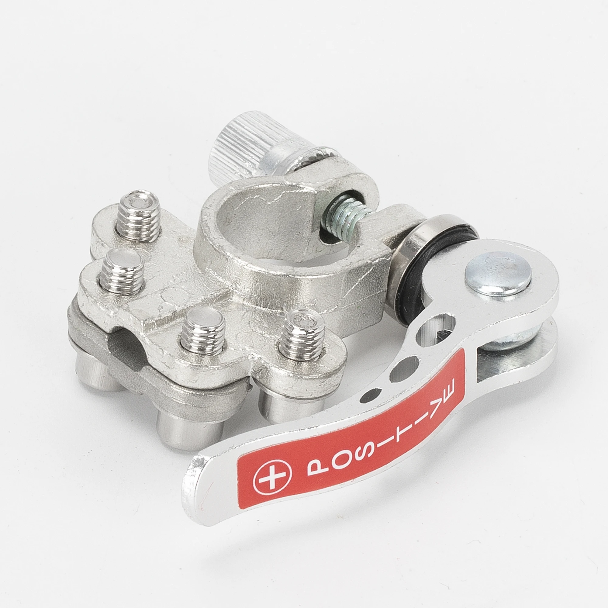 4 Way Battery Terminal Connecrtor Clamps Positive Negative Car Quiack Disconnect Brass Battery Terminal with Wrench for 12V Auto