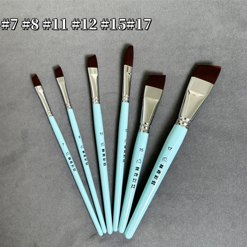 17 Color Painting Brushes face  Body Paint Brushes High Quality Green Eye  Hair Wooden Style With Cosmetics Bag