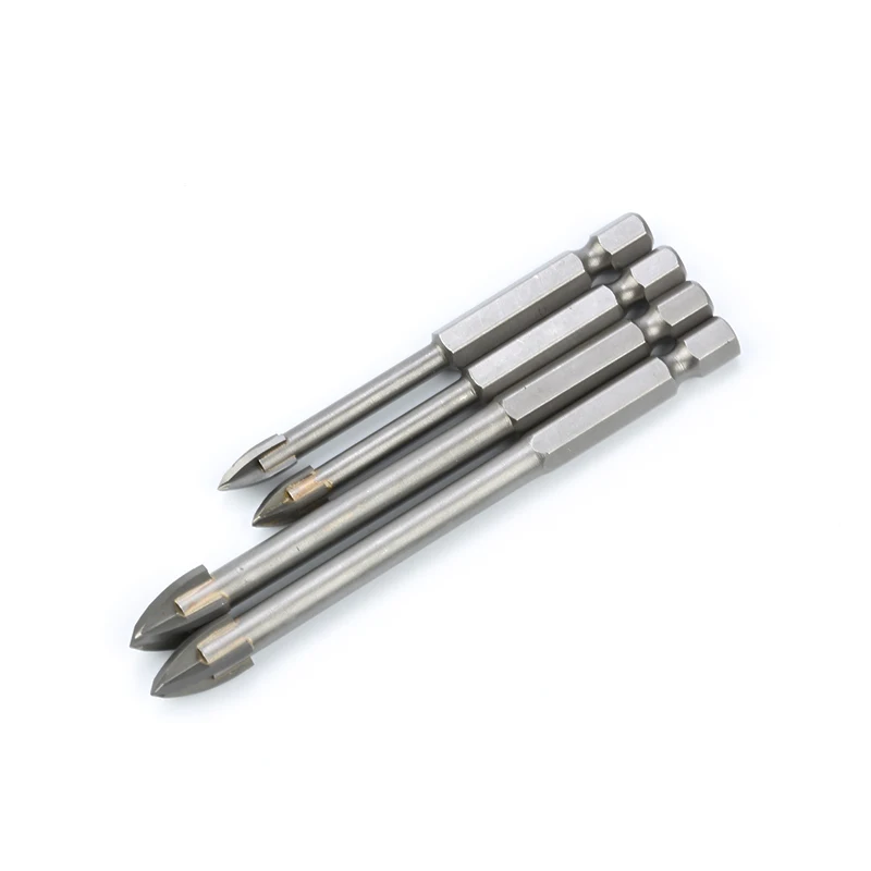 
3mm Sand Blasted Quick Change Hex Shank Single Carbide Tip Glass Drill Bit 