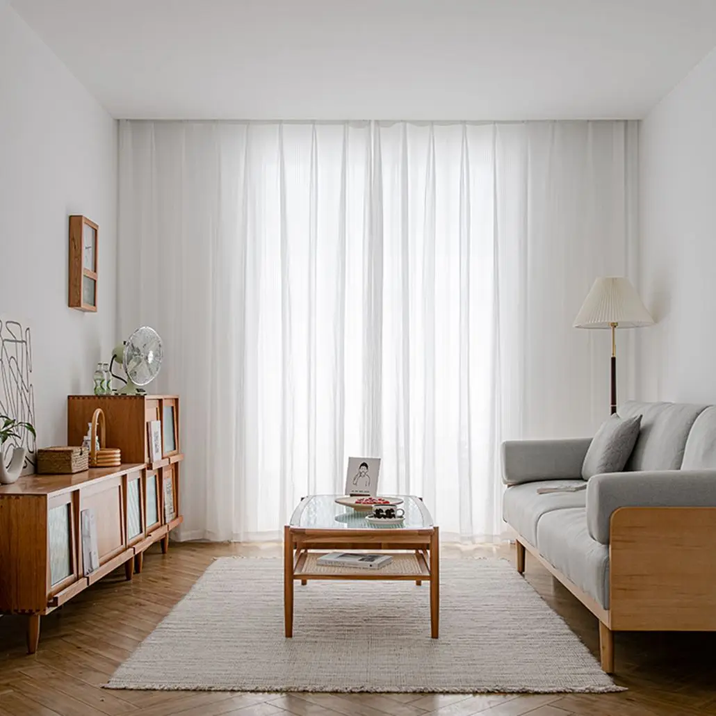 China factory supply stripe style sheer window curtain fabric