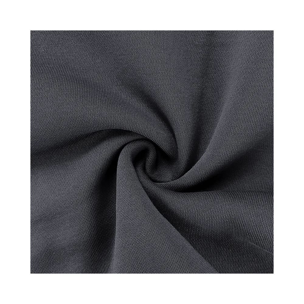 High Quality 350 gsm Knit Fleece 88% Cotton 12% Poly CVC French Terry Hoodie Sweatshirt Fleece Fabric