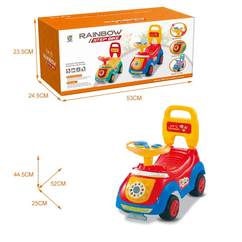 2023 baby riding car stroller plastic big kids ride on push car with push handle